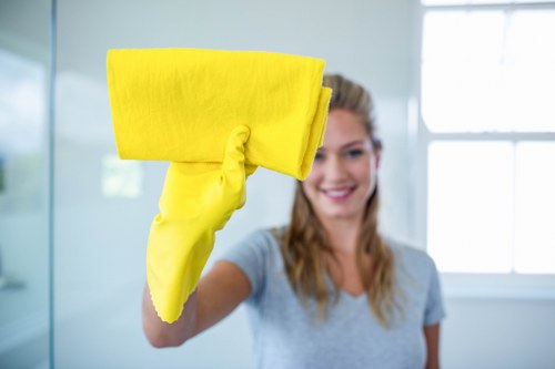 Professional cleaning in a Camden terrace house hallway