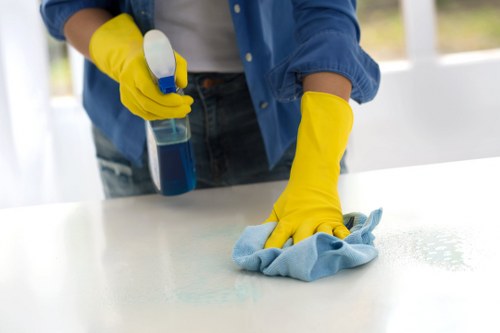 Camden cleaning staff servicing communal areas in a commercial property